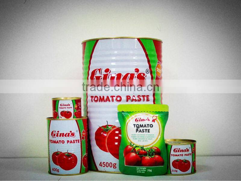 chinese good supplier Canned And Sachet tomato sauce tomato past halal food oem brand
