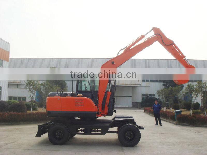 65W 6 ton Wheel Excavator produced by Excavator Supplier