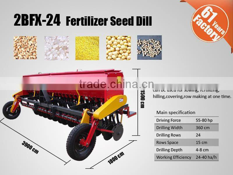 4 wheel tractor drill seeder