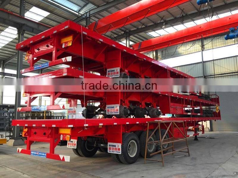 3 Axle Flatbed 3 Axle flatbed 40ft Container Trailer Price