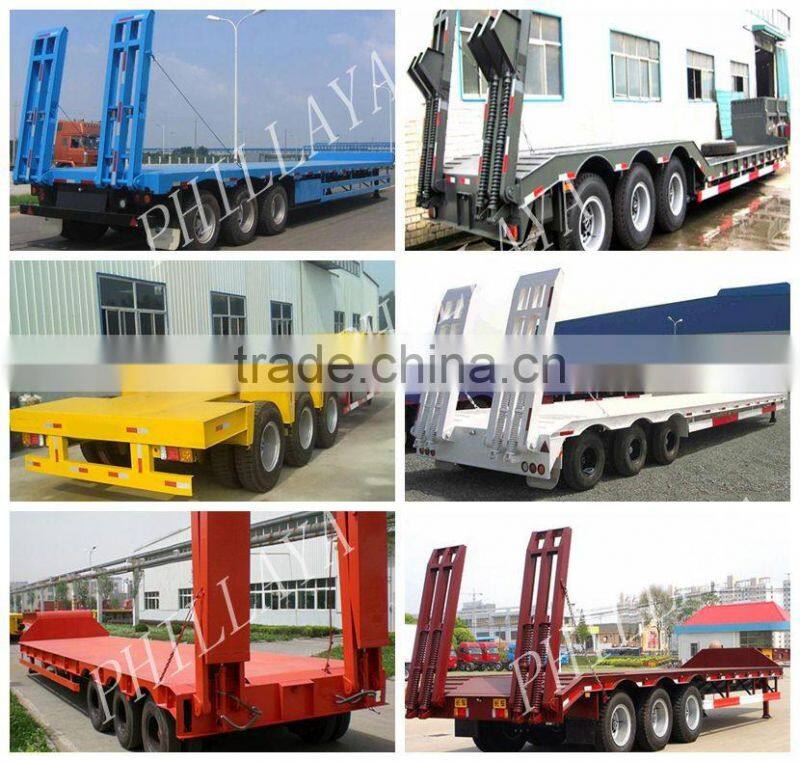 Hot sale Liangshan manufacturer Farm Tractors, Excavators Drop Deck Low Bed lowboy Semi Trailer