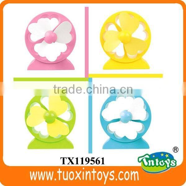 Plastic cartoon mini USB fan, USB mini desk fan