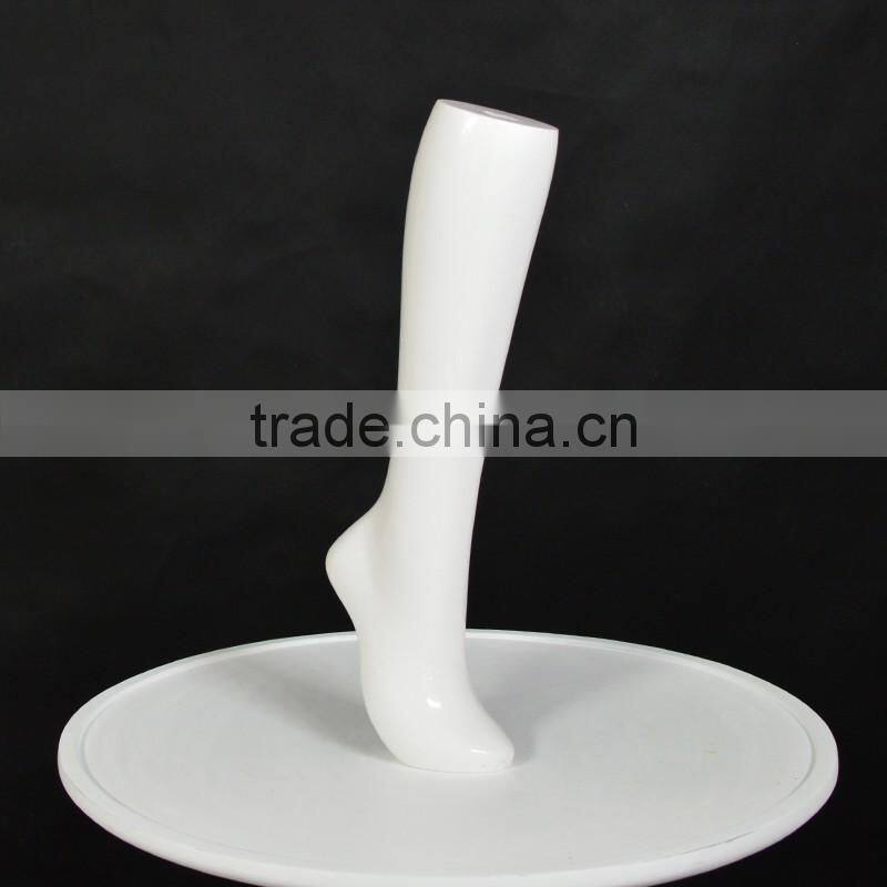 White Female Hosiery Leg Form Knee High Foot Mannequin Display For Sale
