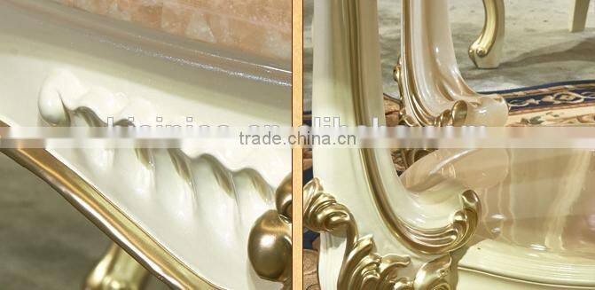 European Style Fashionable Dining Room Set, Palace Royal Wooden Round Dining Table and Chairs Set (BF01-ML022)