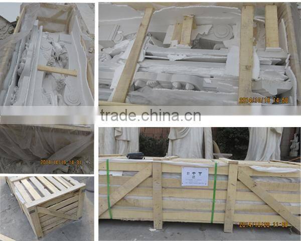 White Marble Fireplace Surround with Angel Statue