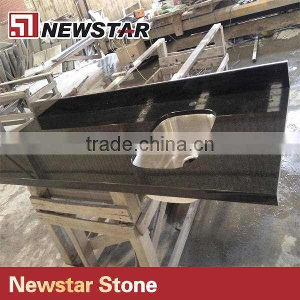China Black Granite Countertop With Basin Black Granite Countertops