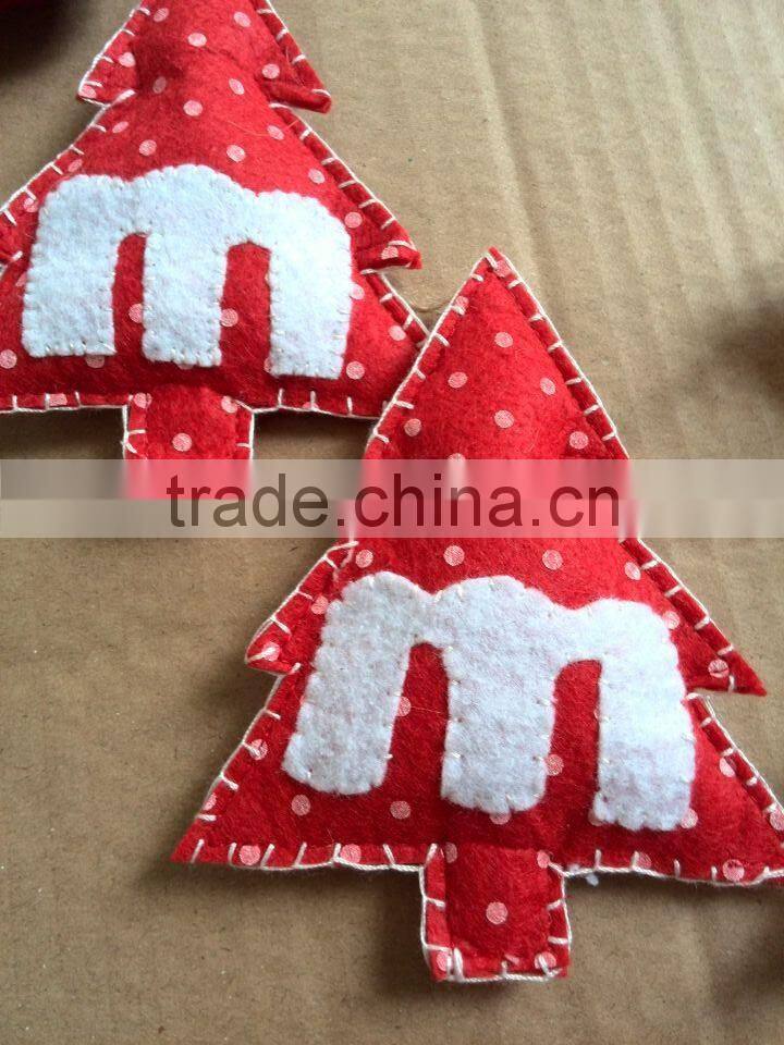Merry X'Mas Felt Small Gift, Christmas Tree Ornaments