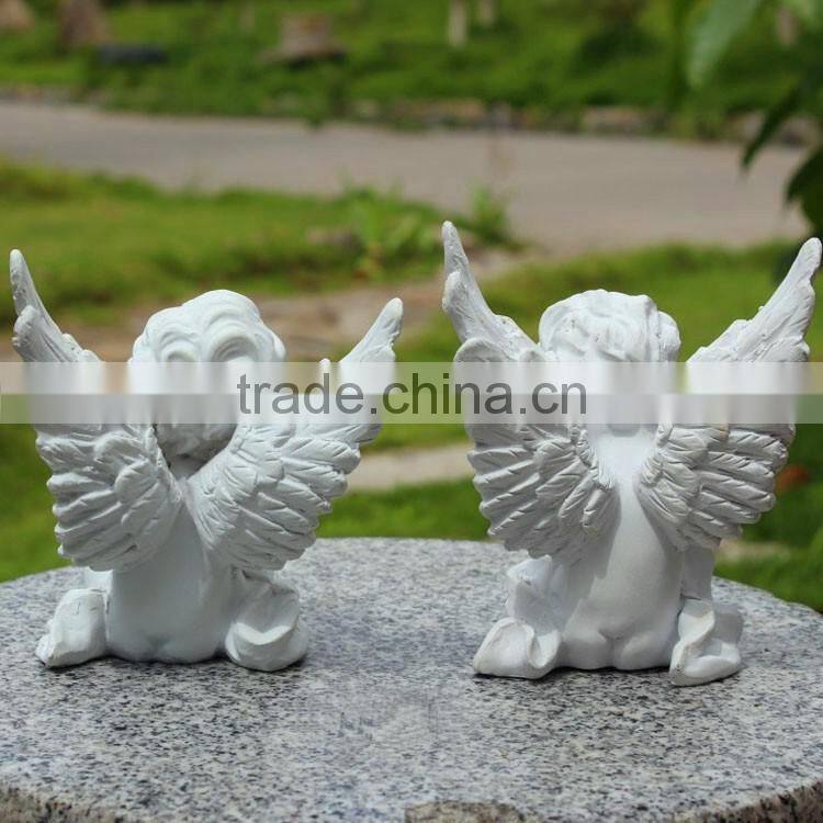 Hot Sale resin white small cute cupid angel statue