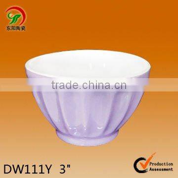 Factory direct wholesale 3 Inch custom purple stoneware bowl