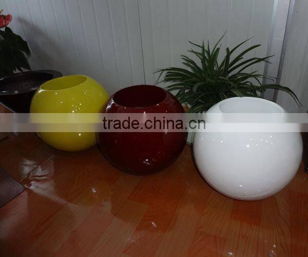 FO-186 Round fiberglass pots for decor