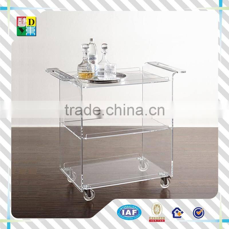 Clear Acrylic Side Table Crystal Clear Acrylic Trolley With Wheels From Shenzhen Yidong