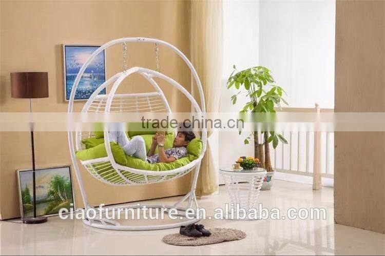 Iron frame indoor circle swing chair furniture