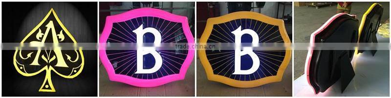Custom made full color round and square lighting bar sign