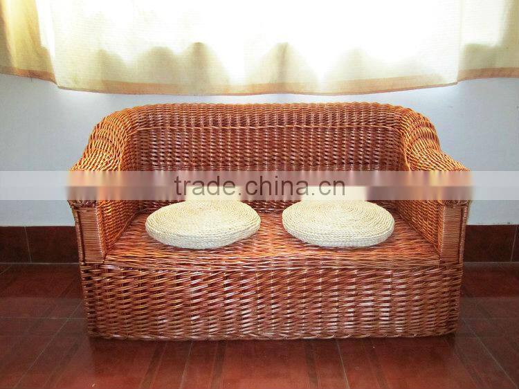 willow wicker sofa set for living room decoration