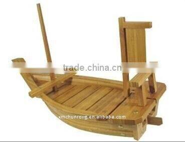 Natural disposable bamboo sushi boats With SGS