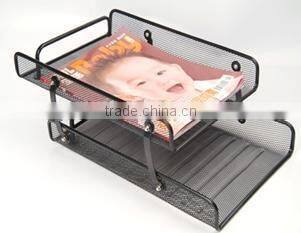 Hot Sell Metal Mesh Office Supplies Desk File Organizer Magazine Holder