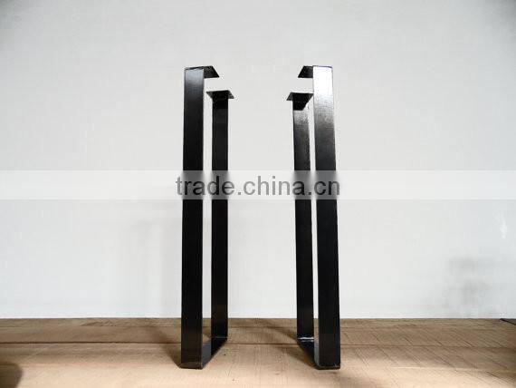 40 inch iron black matt coated flat steel bar table leg