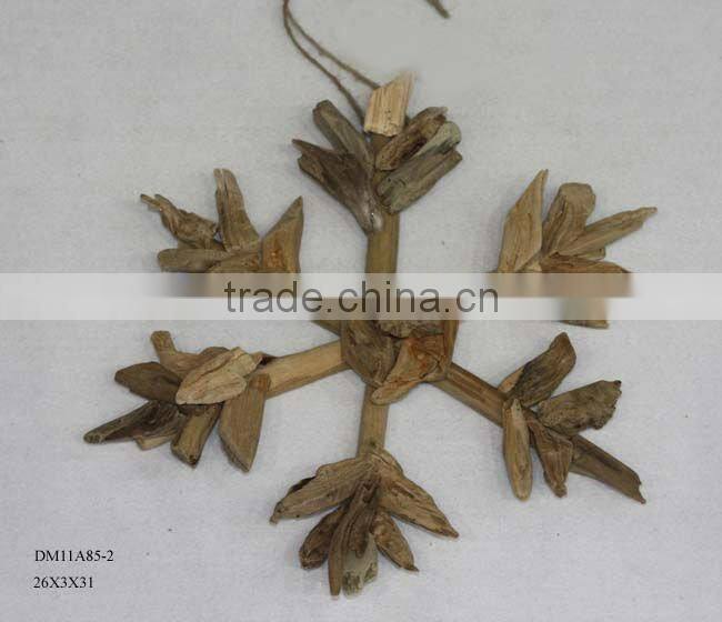 wood christmas snowflake