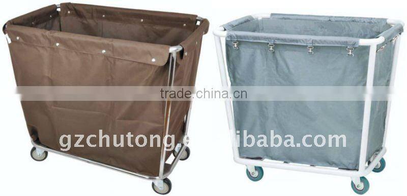Hotel guest room linen room service cart