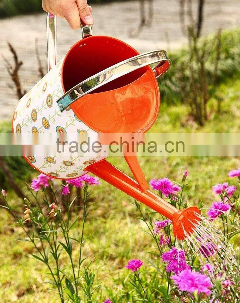 Garden Plants Flower Water 1 Gal. Metal Indoor Outdoor Basic Watering Can