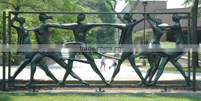 Sales promotion bronze people statue for garden decorative and home yard