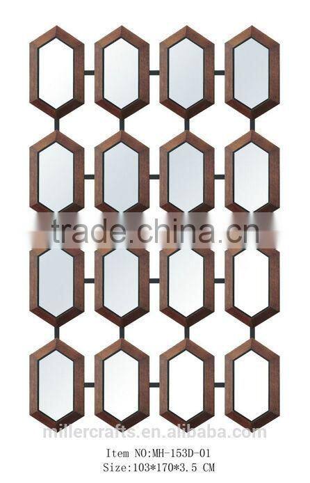 Modern PU Antique Gold Decorative wall mirror GY-009P-04