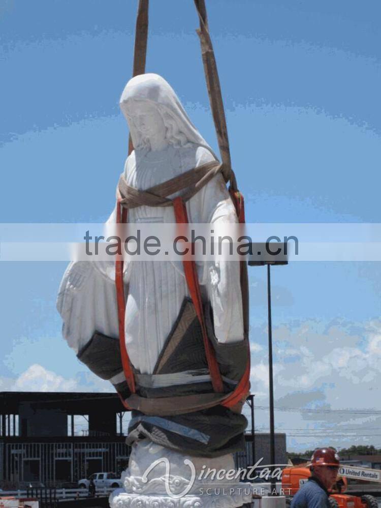 2015 hot sale garden decor marble statue virgin mary