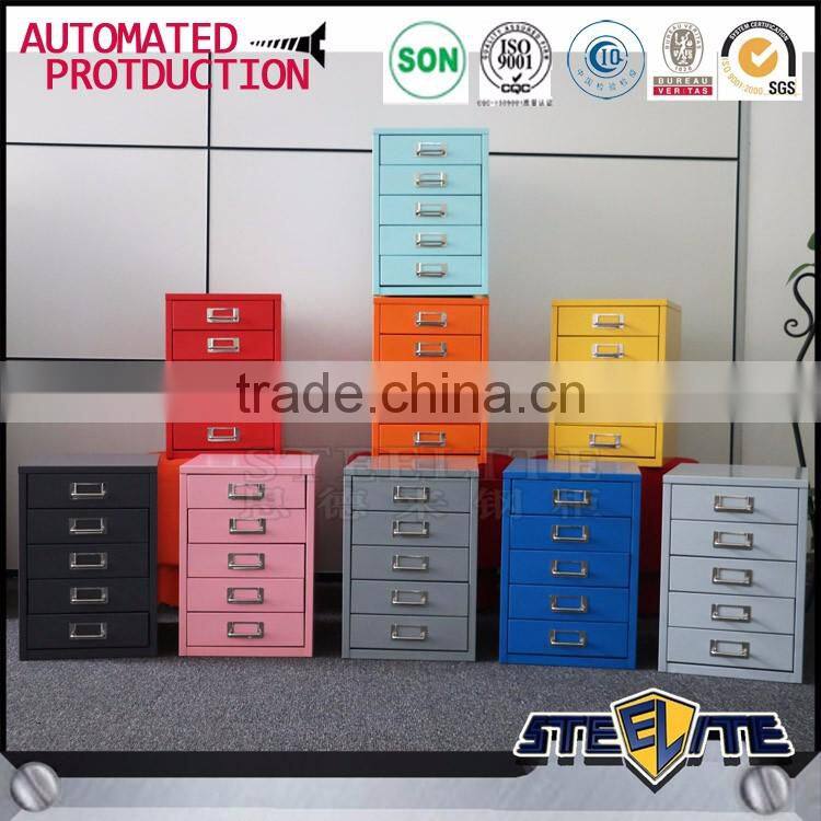 Steel file cabinet 5 drawer cabinet on the table