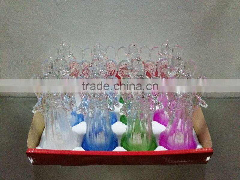 new battery operated LED light plastic PS angel christmas decorative