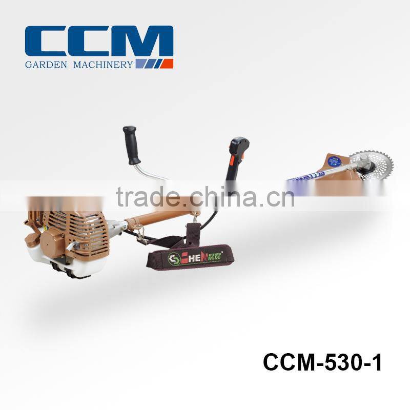 high quality 52cc gasoline petrol brush cutter with CE GS EU2 certificates with nylon head and 3T balde