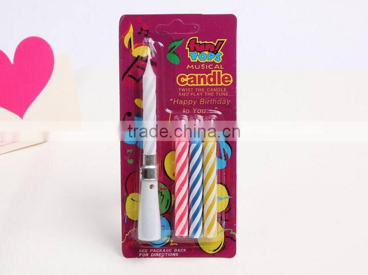 Factory Music Colour Screw Thread Birthday Candle