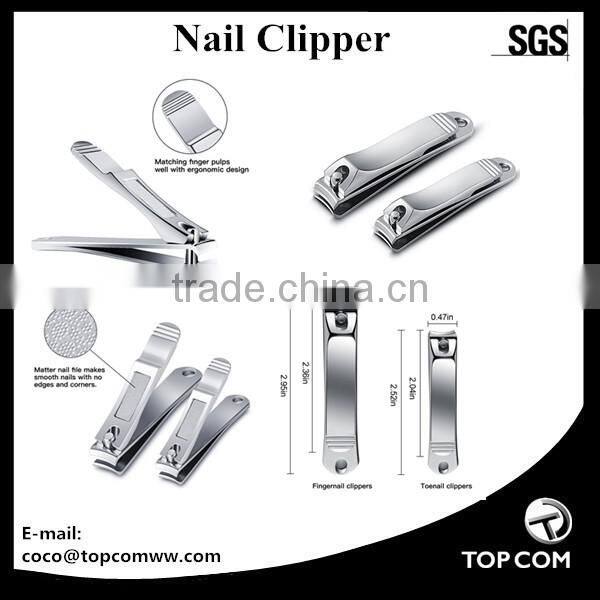 2017 Sturdy Stainless Steel Resistant Nail Clipper Fingernail and Toenail Clipper Cutter Set tools