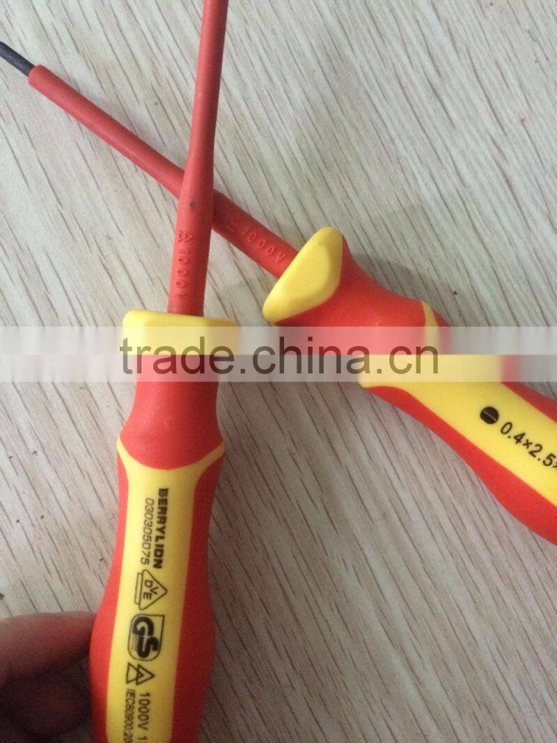 High quality VDE screwdrivers for slotted screw, insulated screwdriver design