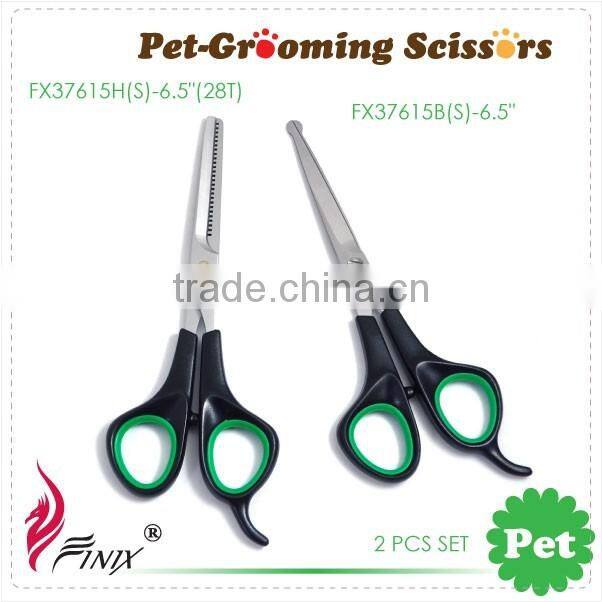 Pet Grooming Scissors Ball (Round) Safety Tip & Thinning Scissors