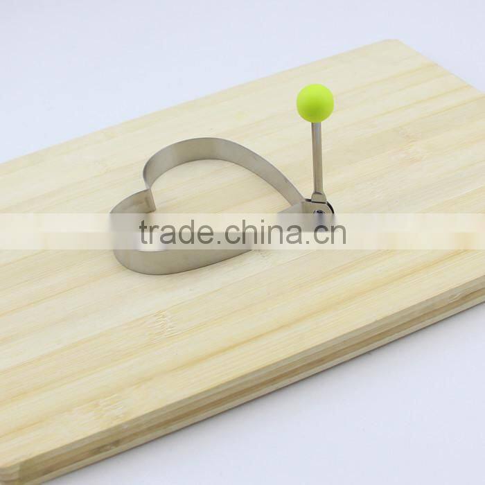 Hot Selling Novelty Cook Fried Egg Pancake Stainless Steel Heart Shaper Mould Mold Kitchen Tool Rings