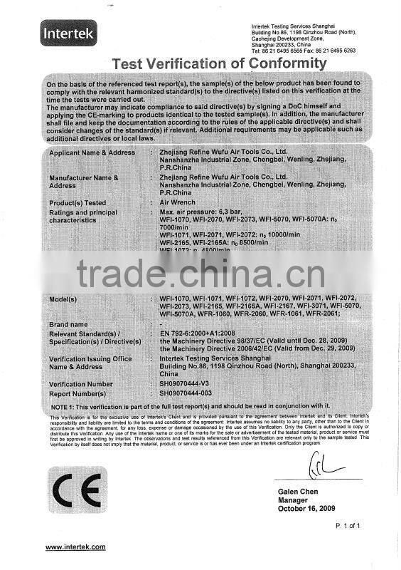 1/2" Air Impact Wrench (Twin hammer) WFI-5070A Air Tools