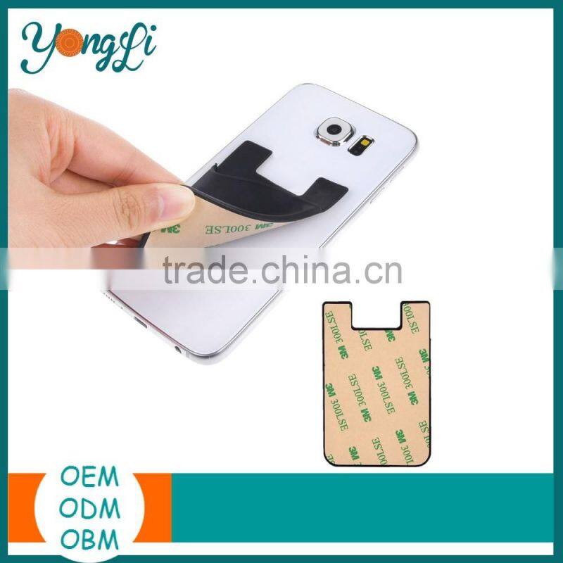 3M Adhesive Cell Phone Holder for Any Smartphone Waterproof Silicone Coin Credit Card Wallets