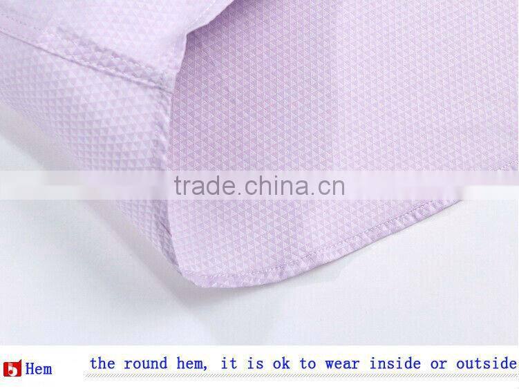 Mens short sleeve solid color jacquard weave dress shirts