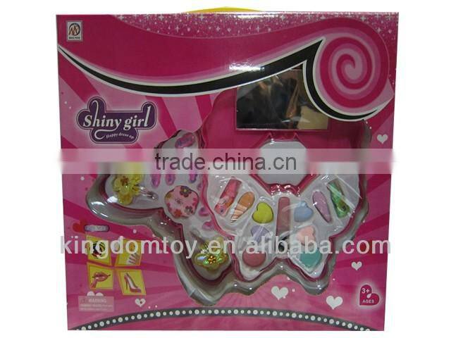 kid plastic toy makeup mirror set