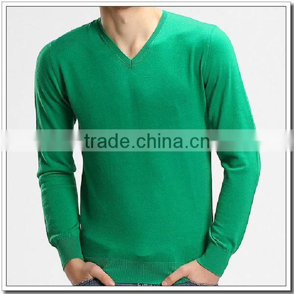 Top grade colorful men's cashmere pullover sweater