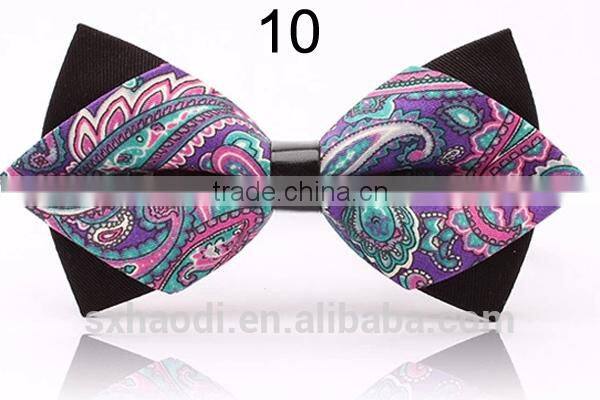 HD-B138 HD-B138 Fashion new design polyester men's classical bow tie with mix paisley pattern