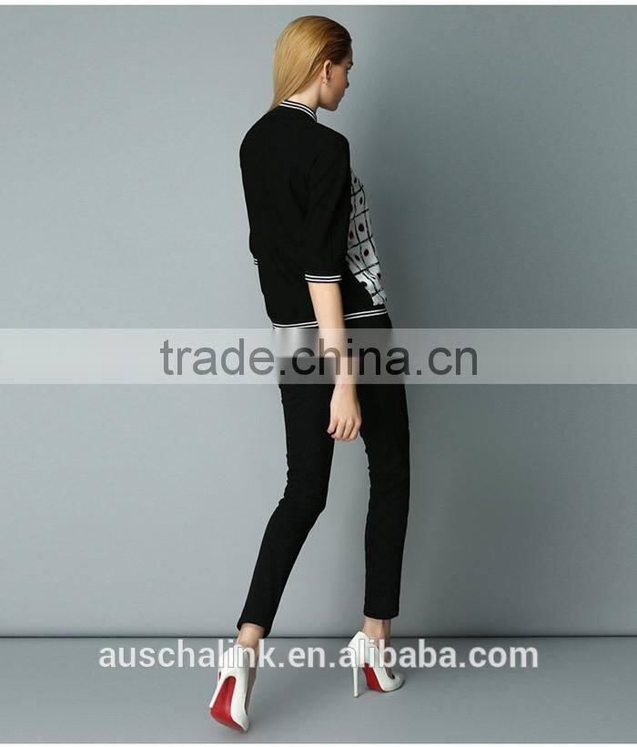 autumn outdoor fashion stylist dot print patched jacket wholesale