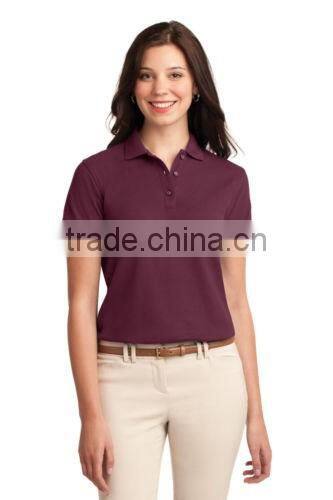 2016 Latest High Quality Solid Slim multiple colour Woman's polo t-Shirt