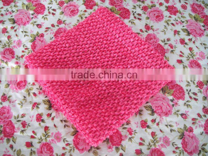 Wholesale 9 inches light pink crochet tube top for kids ,crochet top tutu lined