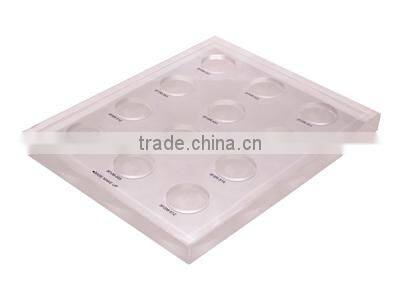 shimmering powder/glitter/lip gloss acrylic table display case