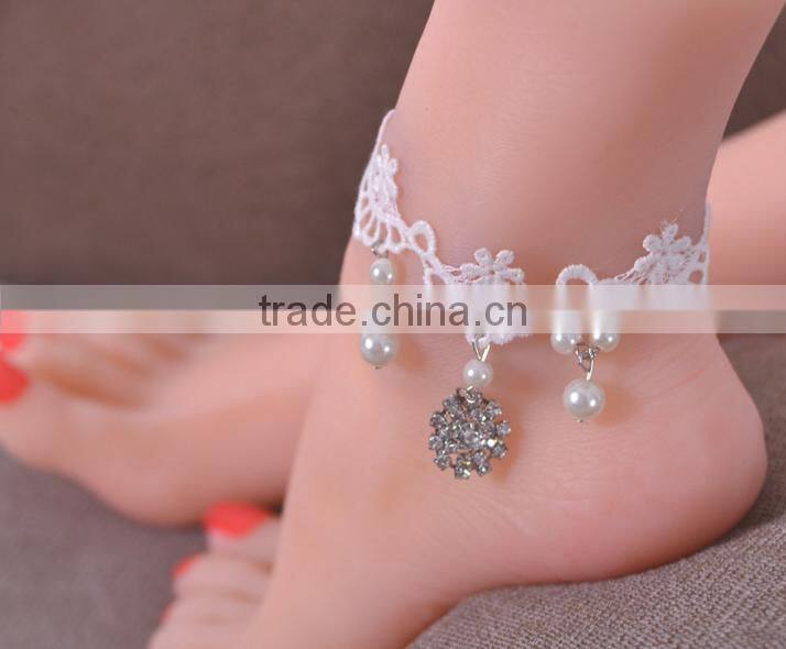 Unique tree branch design lace footwear jewelry, sex red bride weeding jewelry, fashion custome jewelry 2016
