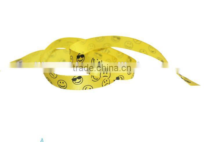 Hot sport silk ribbon bands Life is good sport ribbon wristlet cheap promotional sport snap button wristband