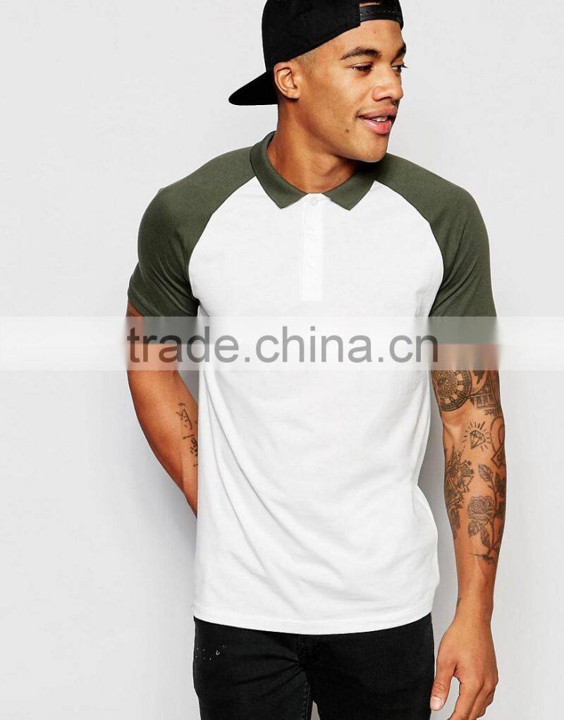 MGOO Cheap Price Raglan Short Sleeves Polo Off White Jersey Polo 100 Cotton Baseball T shirt