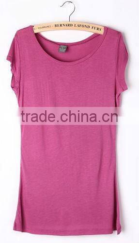 Long Body length cotton plain T-shirt for women
