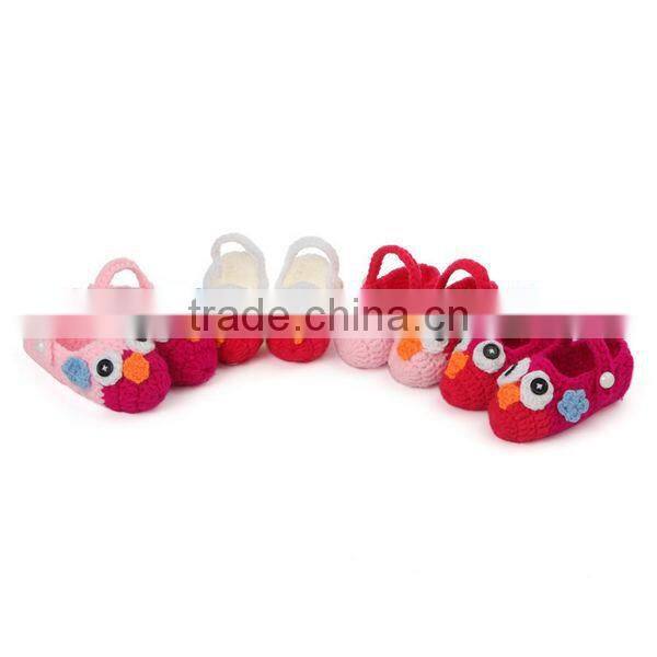 Cartoon Owl Style Shoes Design for Baby Crochet